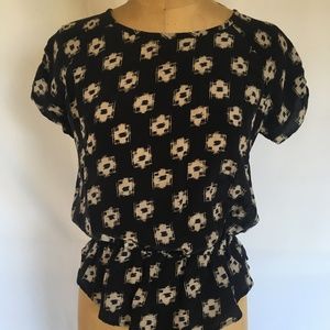 Silk printed ikat blouse
